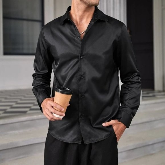 . Other - Black Mens Button Down Shirt